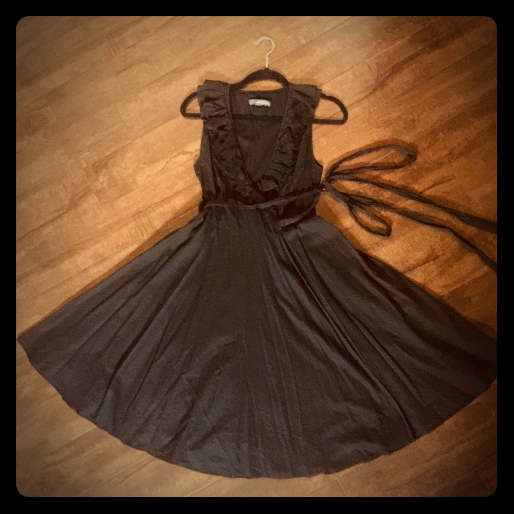 Forever 21 black dress drapes across